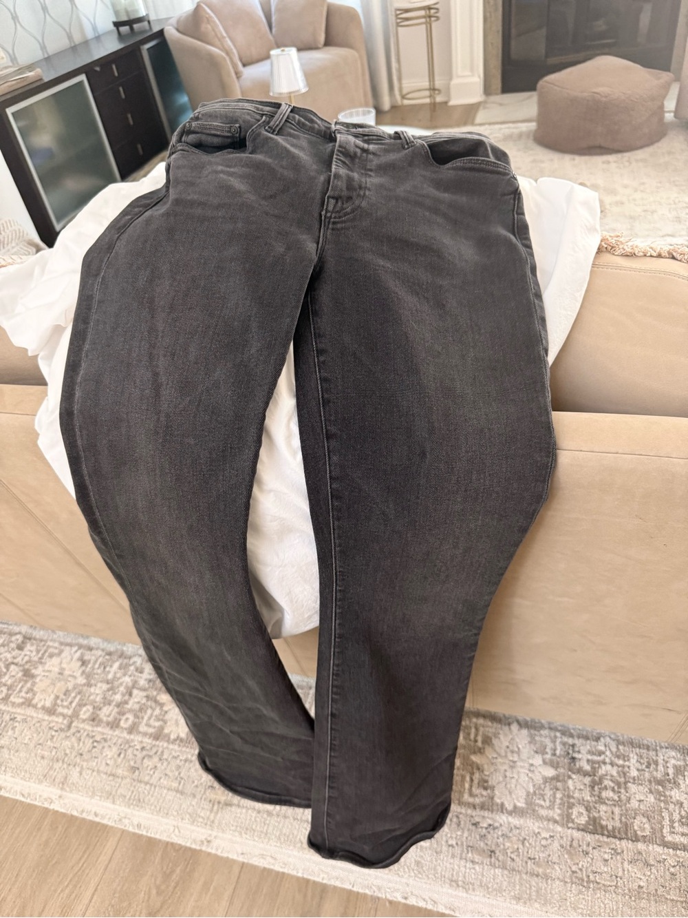 Women's Boyfriend Jeans in Washed Black